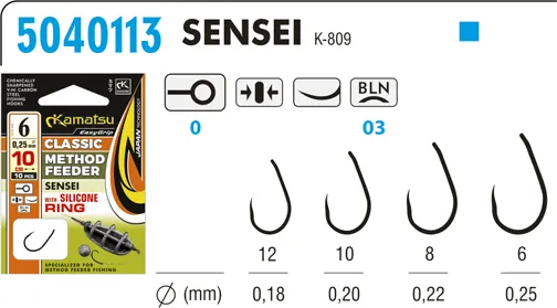KAMATSU Method Feeder Classic Sensei 6 with Silicone Ring