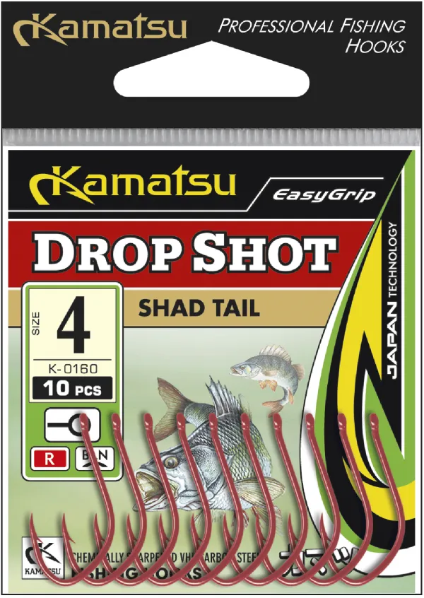 KAMATSU Kamatsu Drop Shot Shad Tail 1 Red Ringed