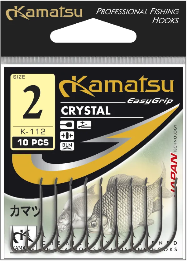 KAMATSU Kamatsu Crystal 1/0 Black Nickel Flatted