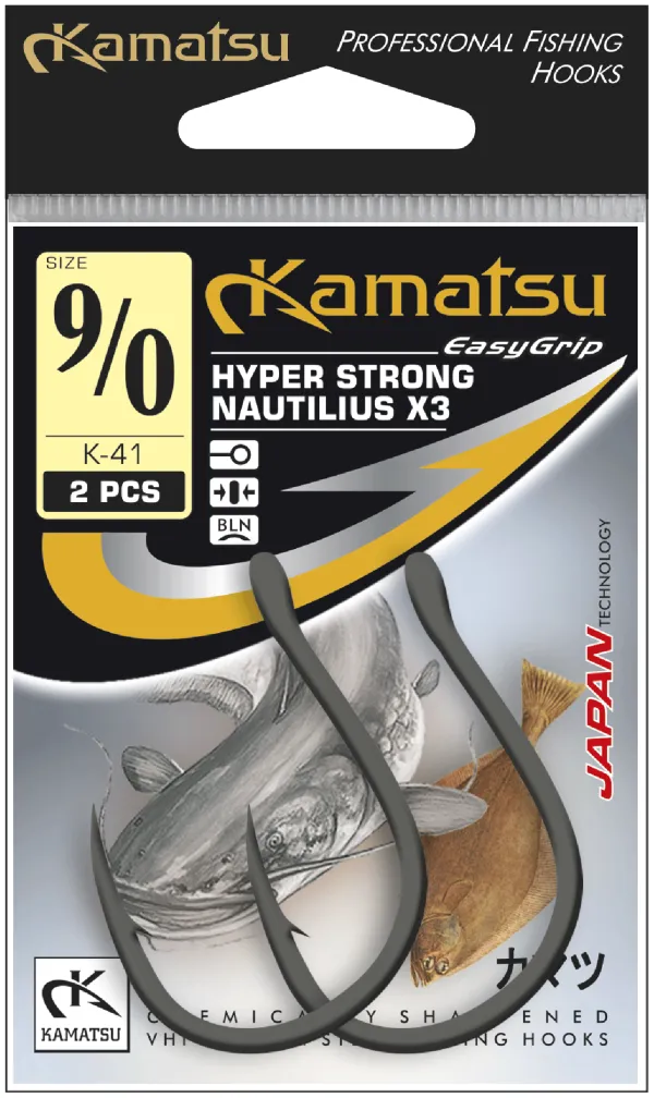KAMATSU Kamatsu Hyper Strong Nautilius X3 9/0 Black Nickel...