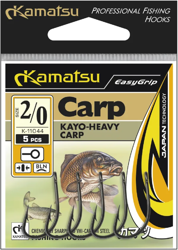 KAMATSU Kamatsu Kayo Heavy Carp 2/0 Black Nickel Ringed