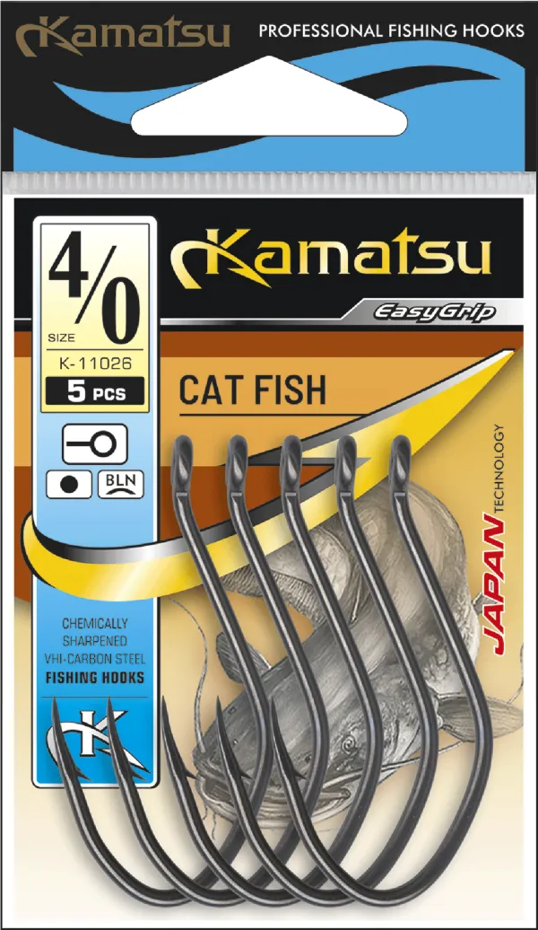 KAMATSU Kamatsu Catfish 10/0 Black Nickel Ringed