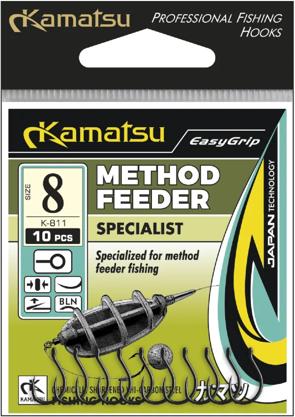 KAMATSU Kamatsu Method Feeder Specialist 8 Black Nickel Ri...