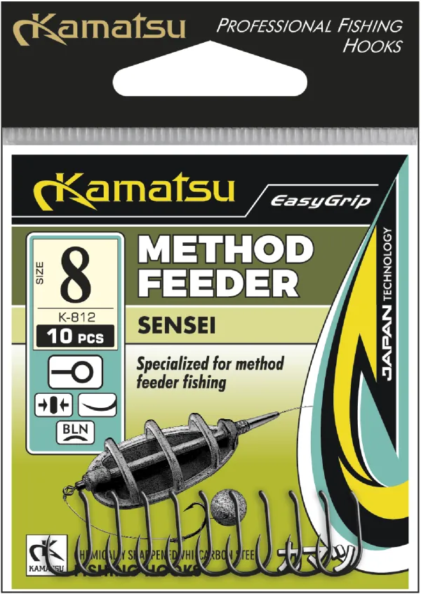 KAMATSU Kamatsu Method Feeder Sensei 8 Black Nickel Ringed