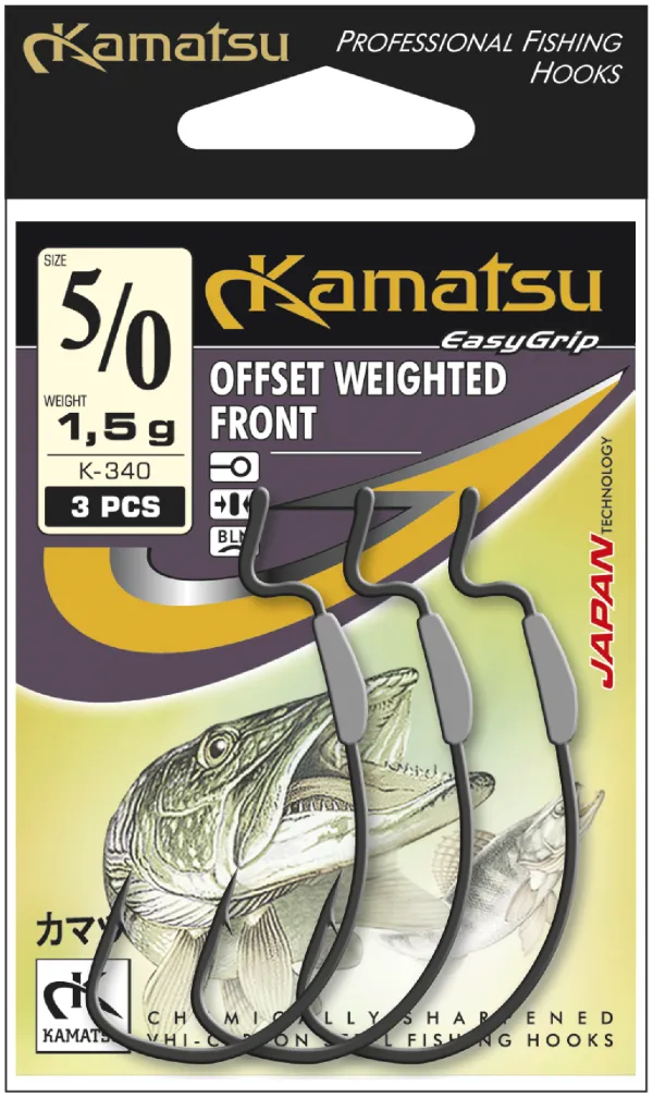 KAMATSU Kamatsu Offset Weighted Front 5/0 Black Nickel Rin...