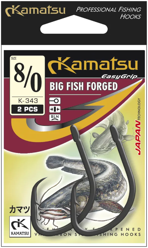 KAMATSU Kamatsu Big Fish Forged 8/0 Black Nickel Ringed