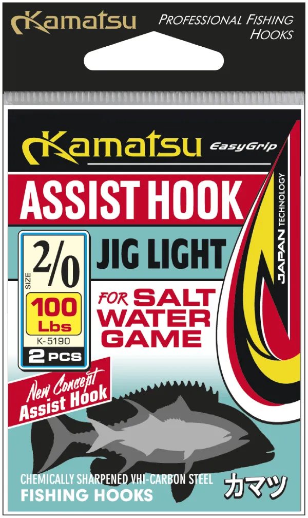 KAMATSU Kamatsu Assist Hook Jig Light 1/0 100lbs