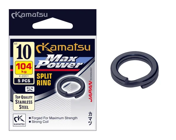 KAMATSU Max Power Split Ring K-2201 5.5mm 40kg BLN