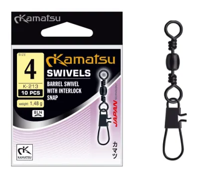 KAMATSU Barrel Swivel with Interlock Snap K-213 10