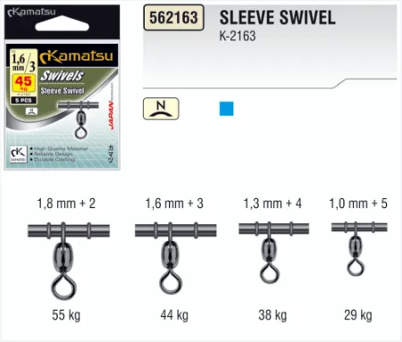KAMATSU Sleeve Swivel 2+1.8 SS 55kg K-2163