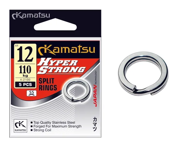KAMATSU Hyper Strong Split Ring K-2199 SS 7mm 50kg