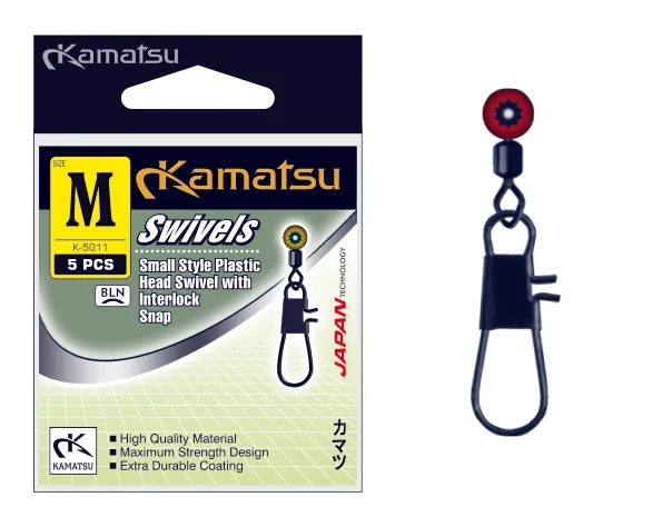 KAMATSU Small Style Plastic Head Swivel with Interlock Sna...