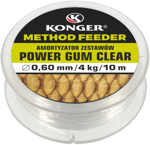 KONGER Power Gum Clear Shock Absorber 0.80mm 6kg 8m Method...