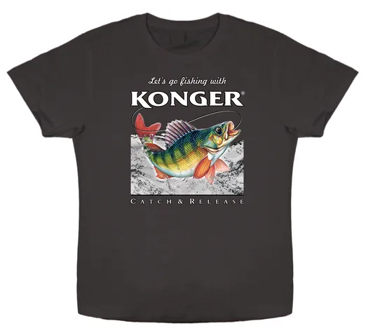 KONGER T-Shirt Perch grey Size XL
