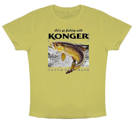 KONGER T-Shirt Trout Sand Size XL