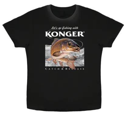 KONGER T-Shirt Carp Black Size S