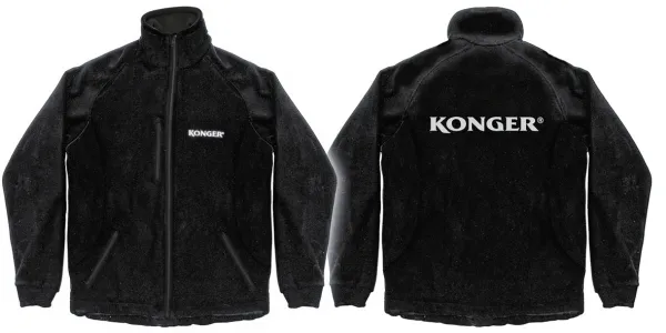 KONGER Konger Black Fleece Jacket Size S
