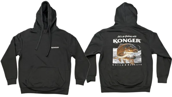 KONGER Black hoodie Carp size M