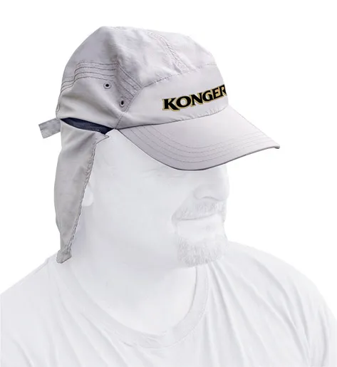 KONGER Beige cap with tucked neck protector 58