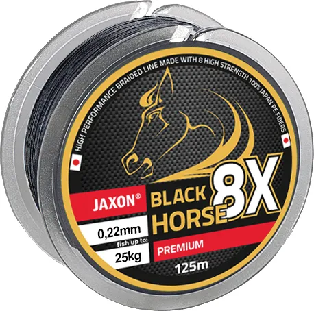 JAXON BLACK HORSE 8X PREMIUM BRAIDED LINE 0,12mm 1000m
