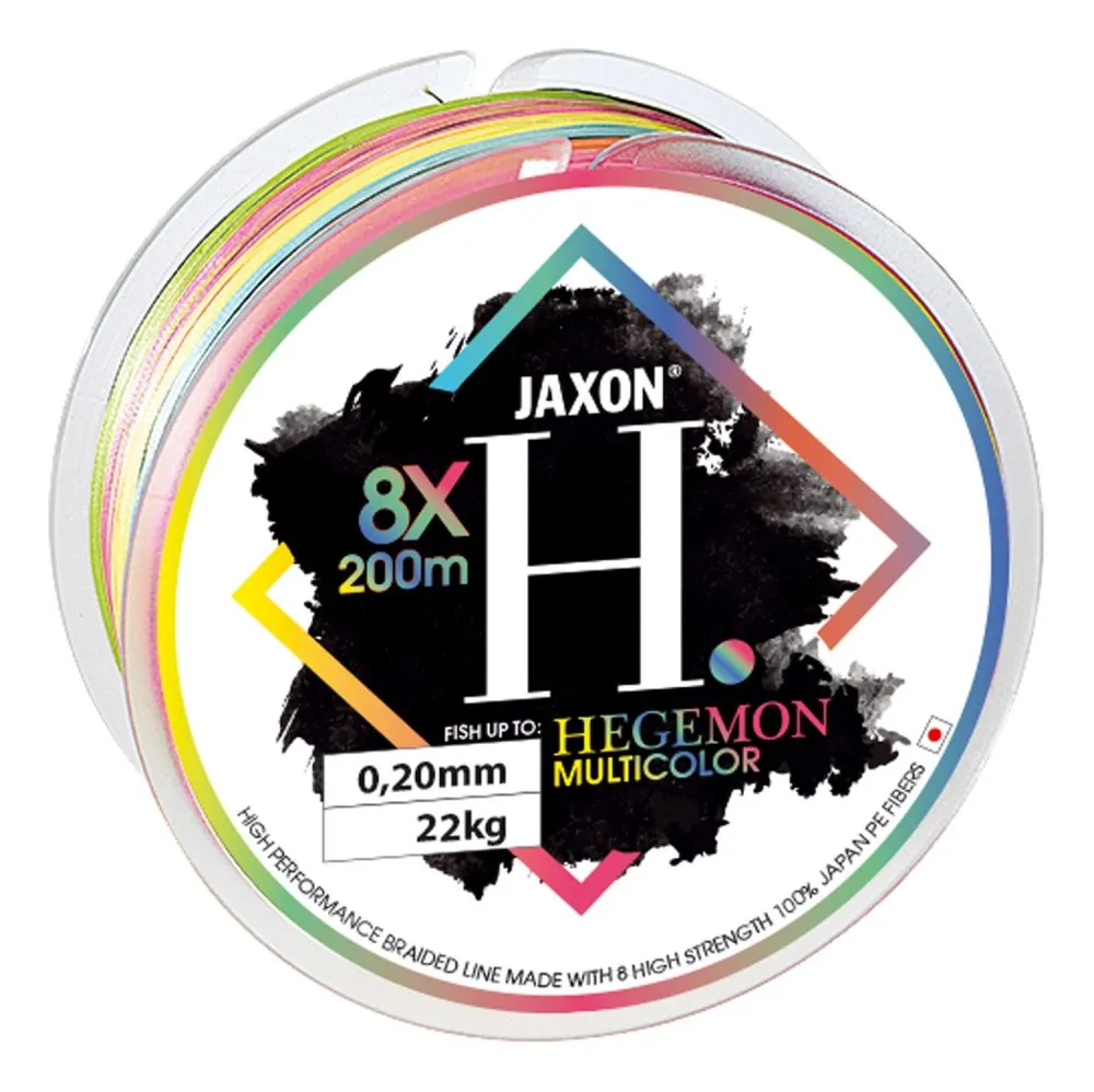 JAXON HEGEMON 8X MULTICOLOR BRAIDED LINE 0,18mm 200m