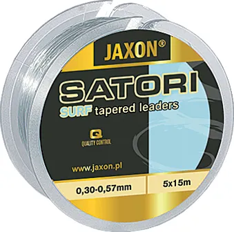 JAXON SATORI SURF TAPERED LEADERS 0,30-0,57mm 5x15m