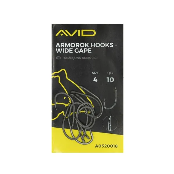 Armorok Hooks- Wide Gape 8 Barbless