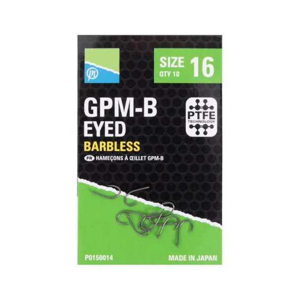 Gpm-B Hooks - Size 12 - Eyed