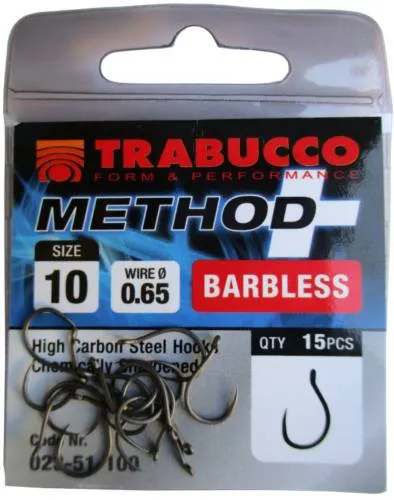 Trabucco Method Plus Feeder szakáll nélküli horog 14, 15 d...