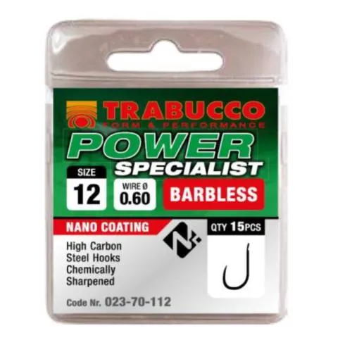 Trabucco Power Specialist szakáll nélküli horog 12 15 db...