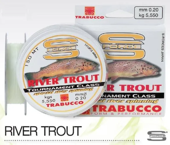 TRABUCCO S-FORCE SPIN-RIVER  TROUT monofil zsinór 150m 0,1...