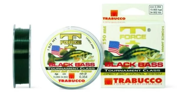 TRABUCCO T-FORCE BLACK BASS monofil zsinór 150m 0,205, 