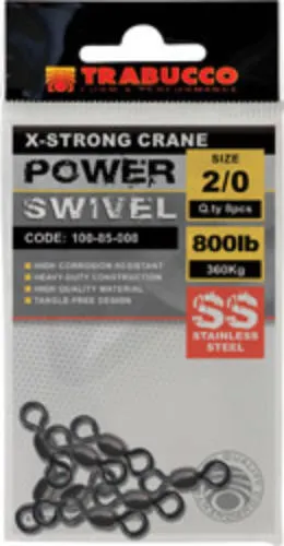 TRABUCCO SS X-STRONG CRANE POWER SWIVEL 8db 2/0 rozsdament...