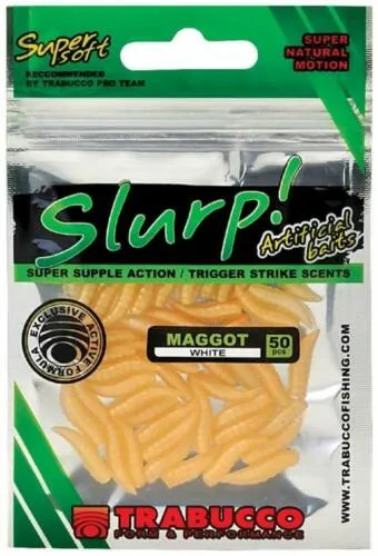 Trabucco Slurp Bait Maggot natural White 50 db, natur fehé...
