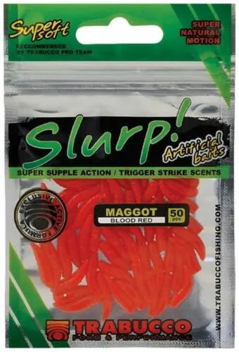 Trabucco Slurp Bait Maggot Blood Red 50 db,vérvörös gumics...