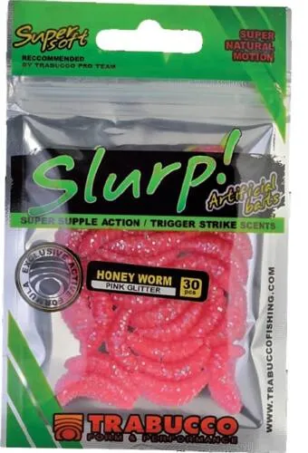 Trabucco Slurp Bait Honey Worm pink Glitter 30 db pink gum...