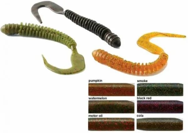 Rapture W. Ribbed Curly Tail 10cm Black&Red 10db lágygumi ...
