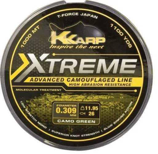 K-KARP eXTReme CAMO WEED monofil zsinór 1000m-0,30mm zsinó...
