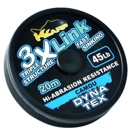 K-Karp DT 3X-LINK 20m CAMOU 35lb, fonott előkezsinór
