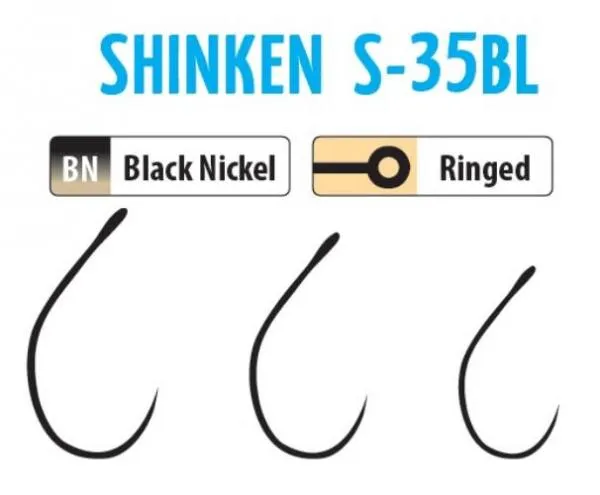 TRABUCCO SHINKEN HOOKS S-35BL BN #4  10 db szakáll nélküli...