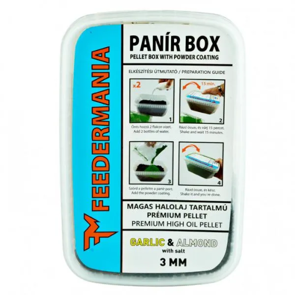 Feedermánia Panír Box 3 mm Garlic And Almond Etető Pellet...