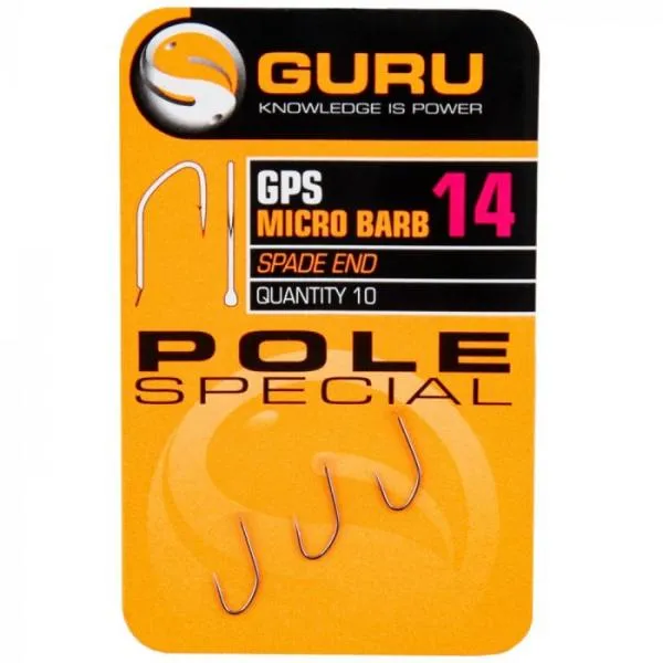 GURU Pole Special Hook Size 18 (Barbed/Spade End)
