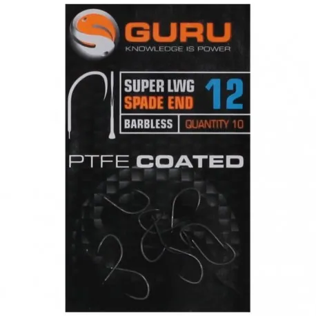 GURU Super LWG Hook Size 12 (Barbless/Spade End)