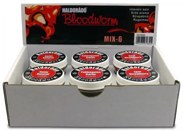 Haldorádó Bloodworm MIX-6 /  6 íz egy dobozban Gumi Szúnyo...