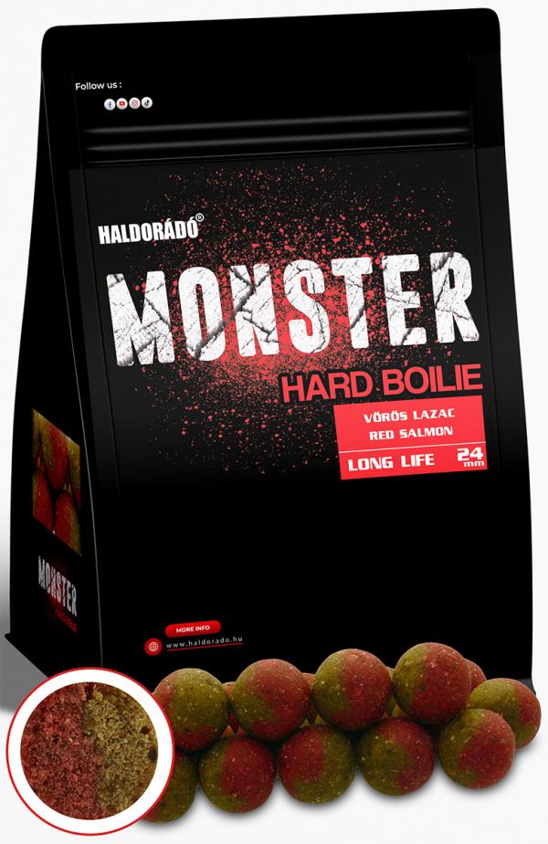 HALDORÁDÓ MONSTER Hard Boilie 24+ - Vörös Lazac