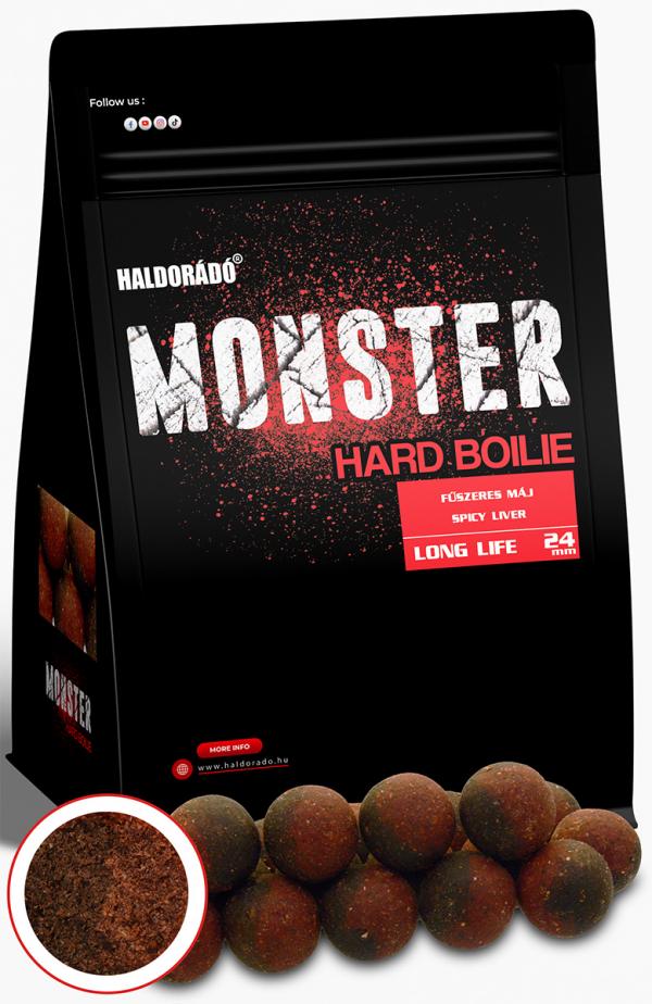 HALDORÁDÓ MONSTER Hard Boilie 24+ - Fűszeres Máj
