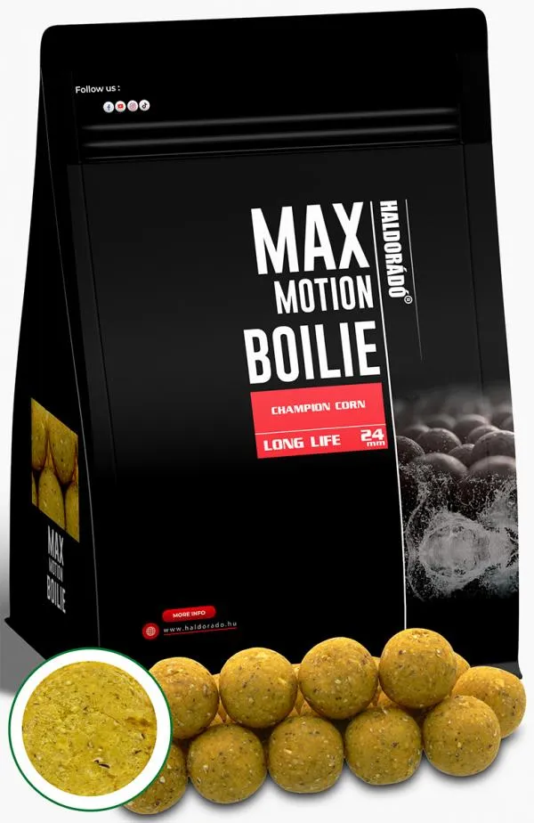 HALDORÁDÓ MAX MOTION Boilie Long Life 24 mm - Champion Cor...