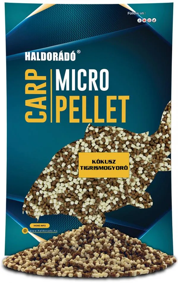 HALDORÁDÓ Carp Micro Pellet - Kókusz - Tigrismogyoró