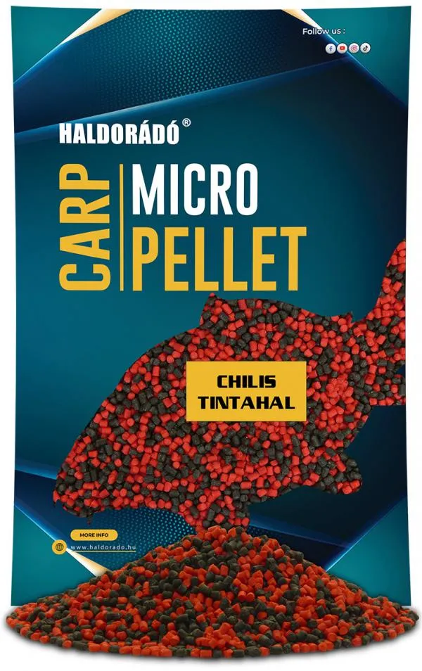 HALDORÁDÓ Carp Micro Pellet - Chilis Tintahal