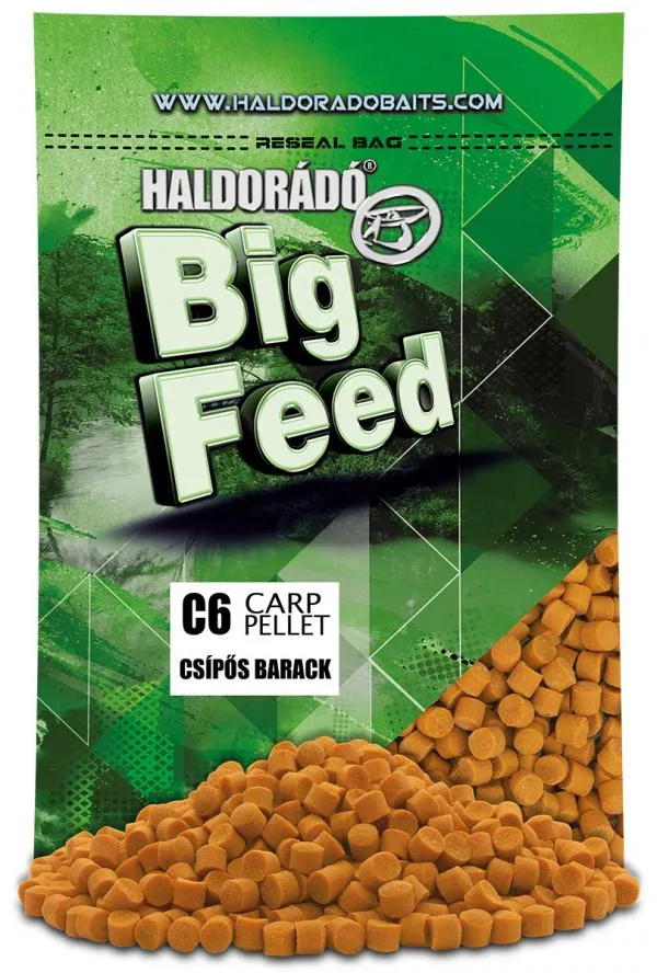 Haldorádó Big Feed - C6 Pellet - Csípős Barack